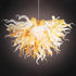 Blown Murano Glass Chandelier Chihuly Style Amber and Clear
