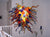 Mouth Blown Glass Chandelier Colorful Chihuly Style Home Decor