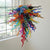 Blown Glass Chandelier Multi Colored Chihuly Style