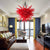 Murano Style Blown Glass Chandelier Red Chihuly Type