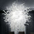 Chihuly Style Blown Glass Chandelier Frosted Opal White Elegance Art Lights