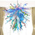 Blown Glass Chandelier Colorful Chihuly Style Murano Glass