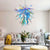 Blown Glass Chandelier Colorful Chihuly Style Murano Glass