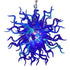 Chihuly Type Murano Blown Glass Chandelier Blue Passion