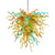 Blown Glass Chandelier Multi-color Chihuly Style