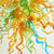 Blown Glass Chandelier Multi-color Chihuly Style
