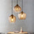 Amber/Gray glass chandelier restaurant E27 led light modern minimalist personality bedside Nordic bedroom bar staircase Pendant lamp