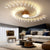 Modern Chandelier Firework Shape Semi Flush With Magic Wand LED
