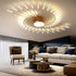 Modern Firework Ceiling Light LED Semi Flush With Magic Wand