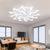 Lotus Shape Ceiling Light LED Semi Flush With App Remote Control For Dining Room