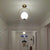 Contemporary Pendant Lamp Metal Frame Opal Glass Lampshade For sale