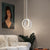Modern Pendant Light Minimalist Black Or White Frame LED For Kitchen Island