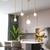 Personality Pendant Lamp Gold Ring Frame Opal Frosted Glass Lampshade Hanging Lamps
