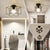 Retro Ceiling Light Black Iron Caged LED Decor