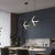 Modern Pendant Light Minimalist Black Or White Frame LED Island Light