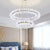 Contemporary Chandelier Glossy Ice Crystal Wheel For Living Room Hall