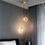 Creative Pendant Light Round Ring Starry Ball Art For Bedside