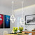 Modern Pendant Light Minimalist Black Or White Frame LED Dining Room