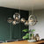 Modern Chandelier Nordic Glass Globe Island Light With Circle LED Lighting Furniture