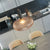 Charming Pendant Light Rib Textured Glass Perfume Bottle Hanging Light