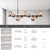 Modern Chandelier Nordic Style LED Glass Globe Cover Linear Brunch