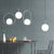 Contemporary Pendant Lamp Metal Frame Opal Glass Lampshade Hanging Art