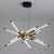 Modern Chandelier Streamlined Linear Rotatable LED For Dinning Room