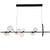 Contemporary Chandelier Nordic Glass Globe Island Light With Circle LED