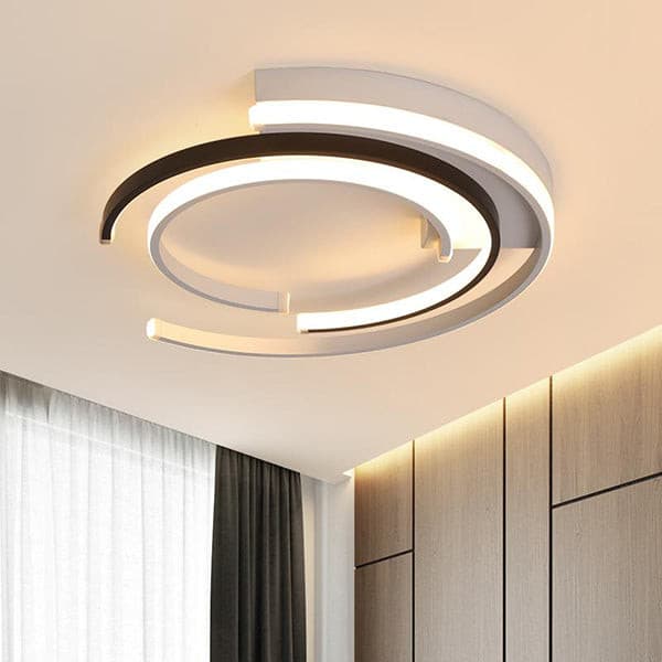 Modern Ceiling Light Black And White Arching Shape LED – Longree