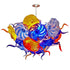 Ceiling In Blooms Blown Glass Plates Chandelier Colorful Art Flowers