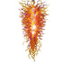 Chihuly Style Blown Glass Chandelier Large Size Red And Amber