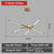 Modern Chandelier Streamlined Linear Rotatable LED For Dinning Room