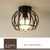 Retro Ceiling Light Black Iron Caged LED Decor