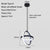 Modern Pendant Light Minimalist Black Or White Frame LED Hanging Lamp