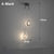 Creative Pendant Light Round Ring Starry Ball Art For Bedside