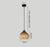 Amber/Gray Glass LED Pendant Hanging Lights For Bar