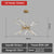 Modern Chandelier Streamlined Linear Rotatable LED For Living Room