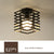 Retro Ceiling Light Black Iron Caged LED Decor