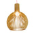 Modern Pendant Light Wooden Arch Slats Art Decor