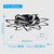Lotus Shape Ceiling Light LED Semi Flush With App Remote Control For Bedroom And Living Room
