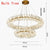 Modern Luxury Crystal Chandelier LED Ring Tiered Lighting Furniture For Living Room