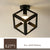 Retro Ceiling Light Black Iron Caged LED Decor