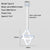 Modern Pendant Light Minimalist Black Or White Frame LED Hanging Lamp