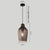 Amber/Gray Glass LED Pendant Hanging Lights For Bedroom