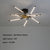 Modern Chandelier Streamlined Linear Rotatable LED For Dinning Room
