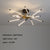 Modern Chandelier Streamlined Linear Rotatable LED For Dinning Room