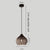 Amber/Gray Glass LED Pendant Hanging Lights For Living Room