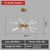Modern Chandelier Streamlined Linear Rotatable LED For Dinning Room-Longree
