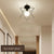 Retro Ceiling Light Black Iron Caged LED Decor