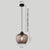 Amber/Gray Glass LED Pendant Hanging Lights For Hotel Counter